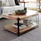 Alaterre Furniture Ryegate Natural Live Edge Solid Wood with Metal Coffee Table, Natural AWCC1120 - alternate 4